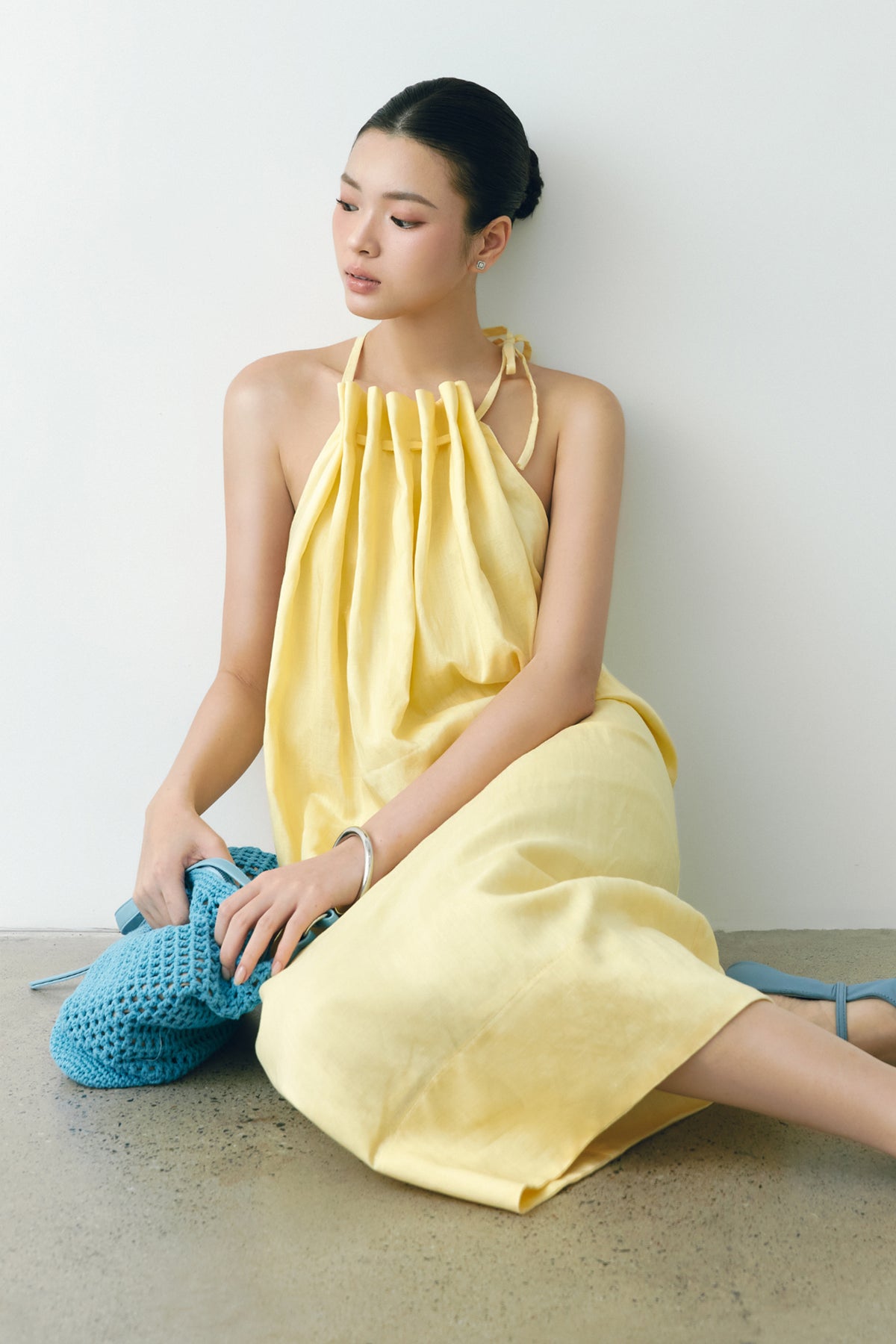 Lumiere Linen Midi Dress